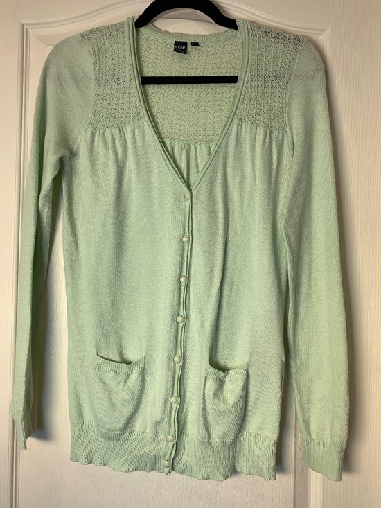 Icone Sweaters - Icône Simons Mint Green Lightweight Cardigan Spring Summer Fresh Knit Size S